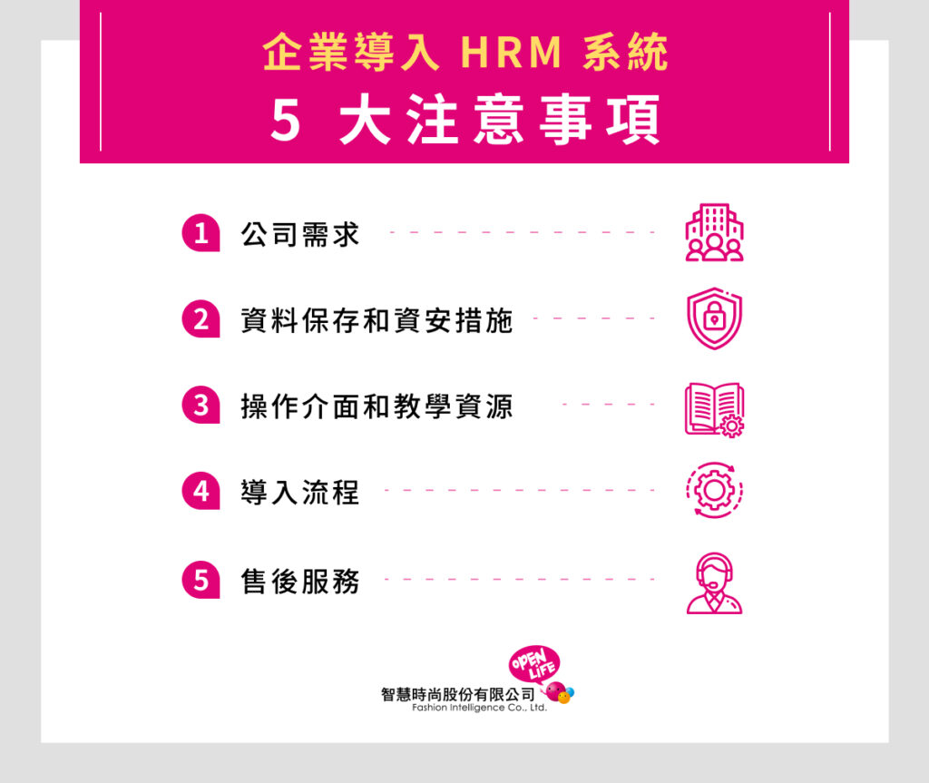 企業導入 HRM 系統 5 大注意事項